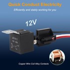 Diann 2pcs Car Relay With Harness 12v 40a 4 Pin Spst Harness Sockets With Col   