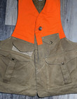 Vintage Cc Filson Upland Vest Men s Medium  Brown Wax Cotton Hunting Style 33