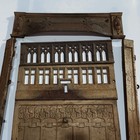 Gothic Renaissance 1800s Cast Iron Fireplace Unassembled  broken Tabs  25 X 30