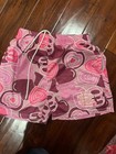 Men s Mesh Polyester Basketball Shorts Hearts Pink white M Drawstring