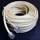 Ivory 100  Ft Telephone Modular Line Cord Phone Cable Extension Wire Rj11 Vwltw