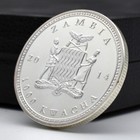 2014 Zambia Endangered Animal Siberian Tiger Silver Plated Medal Metal Coin Gift