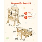 Uimoso Wooden Toddler Tower Kitchen Stool   Weaning Chair Set For Ages 1-5