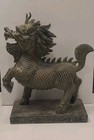 Vintage 13  Chinese Faux Bronze Patina Kylin  qilin  Statue  b3-cl 