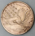 May Good Luck Always Accompany The Bearer American Eagle Flag Horseshoe Coin