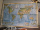 Vintage The Political  physical World Map National Geographic November 1975 