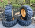 4-12-16 5 Sks-1 Skid Steer Tires rims For Case 1845 1845b 1845c-12x16 5-14ply