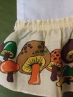 Vintage 70s Mushroom Curtains 4 Panels Handmade W ruffles