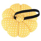 Yellow Pumpkin Wrist Pin Cushion With Elastic Strap Sewing Pincushion