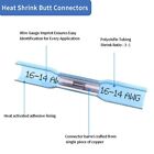 500 100pcs 16-14 Awg Crimp Terminals Heat Shrink Butt Wire Connectors Blue Kit