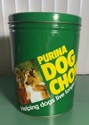 Vintage Purina Dog Chow  Tin Canister 12 5    Tall 1970s