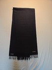 British Airways Navy Blue 100  Lambswool Scarf Fringe Made In Scotland 15  X 72 
