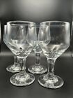 Vintage Set Of 4 Libbey Glass Co Clear Solid Water Stemware Classic Wine Goblet