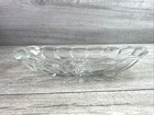 Vintage Unbranded Clear Glass Celery Serving Dish Scalloped Edge