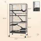 6-tier Small Animal Cage  Ferret Cage  Large Chinchilla Cage  Gray