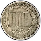 1865 Nickel 3-cent Piece - Grades Vf 30 
