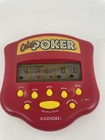 Radica Color Poker Handheld Electronic Game Video Poker Red Works Tested