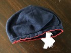Janie And Jack Sharin Beret Navy Red Hat 0-3 Months Nwt