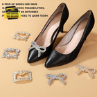 2 Pcs Rhinestone Shoe Clips For Women Dress Shoes Accessories For Women Wedding 