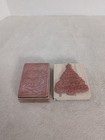 2 Rubber Stamps  Christmas Tree  Wood Mounted Stamp   Winter Scenery never Used 