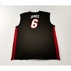 Adidas Lebron James  6 Miami Black   Red Official Nba Basketball Jersey Size 3x