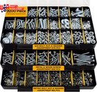 2251 Piece Hardware Assortment Kit With Screws  Nuts  Bolts   Washers  3 Trays    
