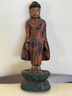 Burmese  Wood Buddha 50 Years Old 10 5  Tall
