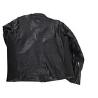 Harley Davidson Mens Perforated Leather Motorcycle Jacket Gold Stripe Xl