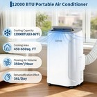 12 000 Btu Portable Air Conditioner 3 Modes With Remote Control    led Touch Panel