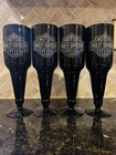 Vintage Harley-davidson Plastic Beer Cups     Set Of 4 Bar   Shield Logo