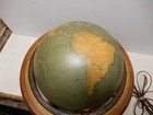 Vintage Rand Mcnally Glass World Globe Lamp 1930
