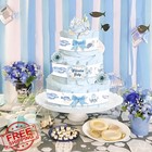 Under The Sea Diaper Cake Decorations Baby Shower Ribbon Blue Bow