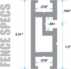 Universal Aluminum Miter Gauge Fence With An Aluminum Flip Stop