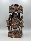 Large Antique Chinese Mid Qing 18th C  Carved Wood Songzi Guanyin Statue 16 5  