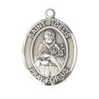 Sterling Silver Saint Fidelis Medal Pendant 18  Lobster Claw Chain Necklace