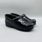 Dansko Shoes Womens 9 Black Patent Leather Clogs Slip On Work Nurse Comfort