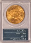 1908 Nm  20 Saint Gaudens Gold Double Eagle Coin Pcgs Ms62 Rare Gold Cac Sticker
