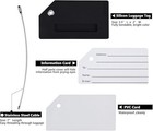 2x Silicone Luggage Tag Privacy Suitcase Id Labels Travel Bag Tag W  Steel Loop