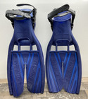 Scubapro Twin Jet Diving Open Heel Fins Split Medium Blue Scuba Snorkel Flipper