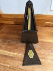 Vintage Metronome De Maelzel Pyramid Black Wood Paris France Working Seth Thomas