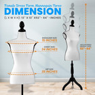 Female Torso Mannequin Display  Adjustable Dress Form  52-64    White