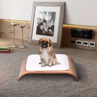 Wood Pet Furniture Bed Cat Dog Mat Plush Warm Pad Puppy Kennel Nap W cushion