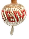 Vintage Large Beaded Shekere Gourd Instrument Handcrafted Musical Art