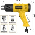 2000w Heat Gun Electric Hot Air Gun Stepless Temperature Heater 4 Nozzles Tool