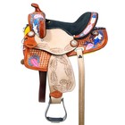 Leather Horse Saddle Barrel Racing Western Racer Equestrian Trail Tack Hand-tool