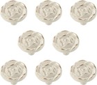 Antique Rose Flower Cabinet Knobs  Vintage Kitchen Shabby Chic Zinc Alloy Whi   
