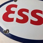Vintage Esso Porcelain Gasoline Sign - Gas Motor Oil Service Pump Sign