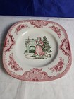 Johnson Brothers Old Britain Castles Square Christmas Santa 7 75  Dessert Plate 