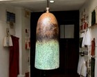 Green Patina Farmhouse Light Fixture  Oxidized Copper Pendant Light  Long Copper
