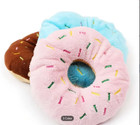 Donut Pink Dog Toy Plush Dog Squeaky Crinkle Toy Puppy Pet Teeth Chew Toy